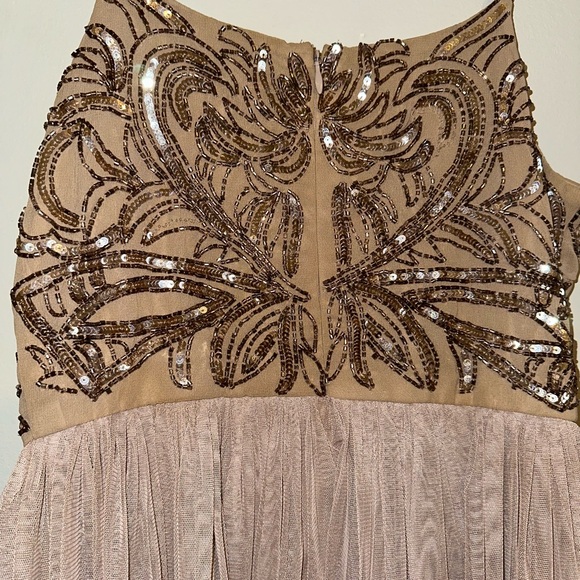 Maya Petite Tan Mini Dress Size 4 - Picture 6 of 7